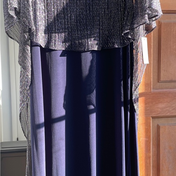 JM studio by John Meyer Elegant Navy and Silver Evening Dress size 16 - Picture 2 of 5